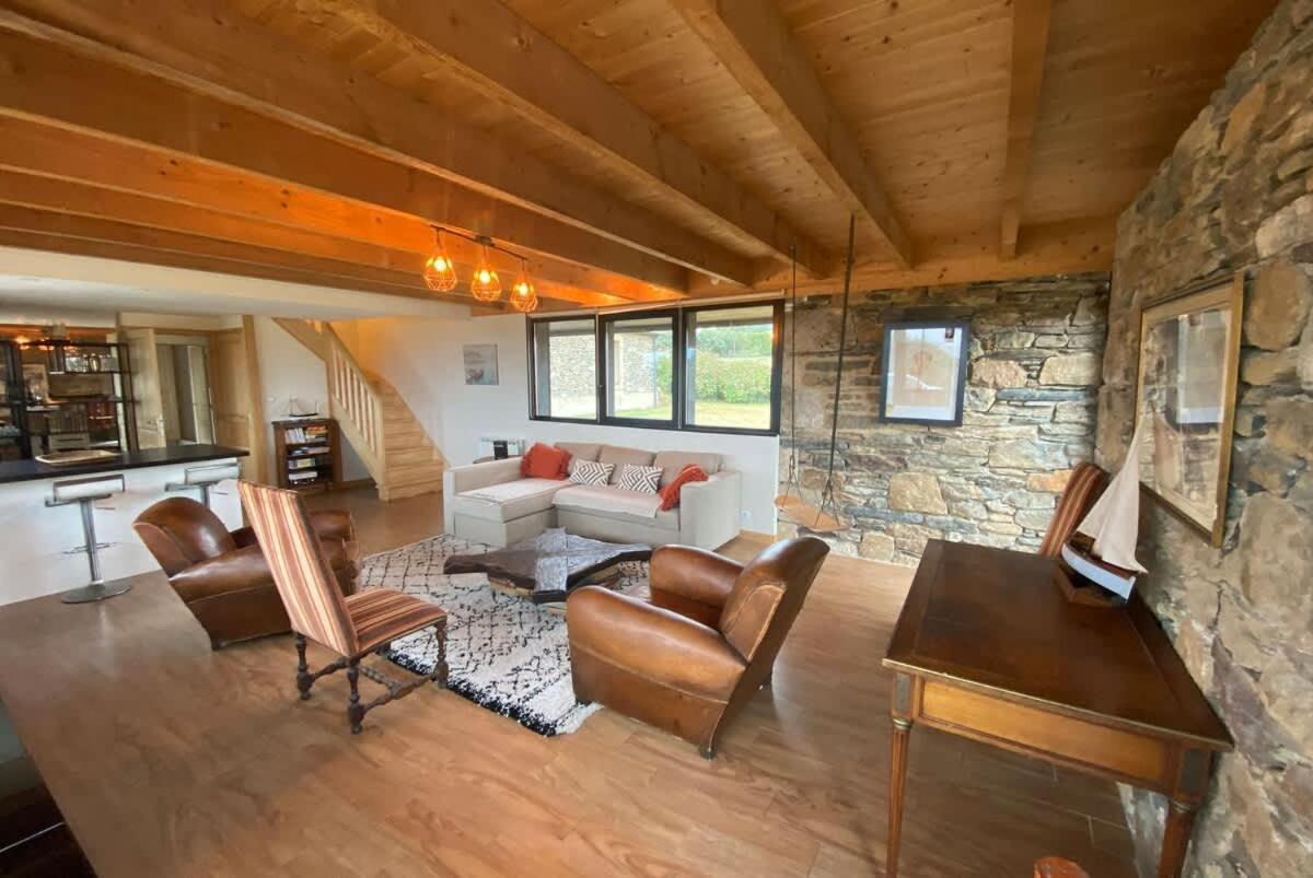 Large Farmhouse With Garden And Sea View For 8 People Locquenole Exteriér fotografie